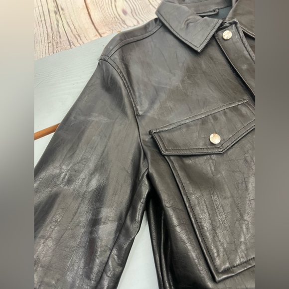 Bershka Faux Leather Shacket in Black Women’s M - Picture 7 of 12
